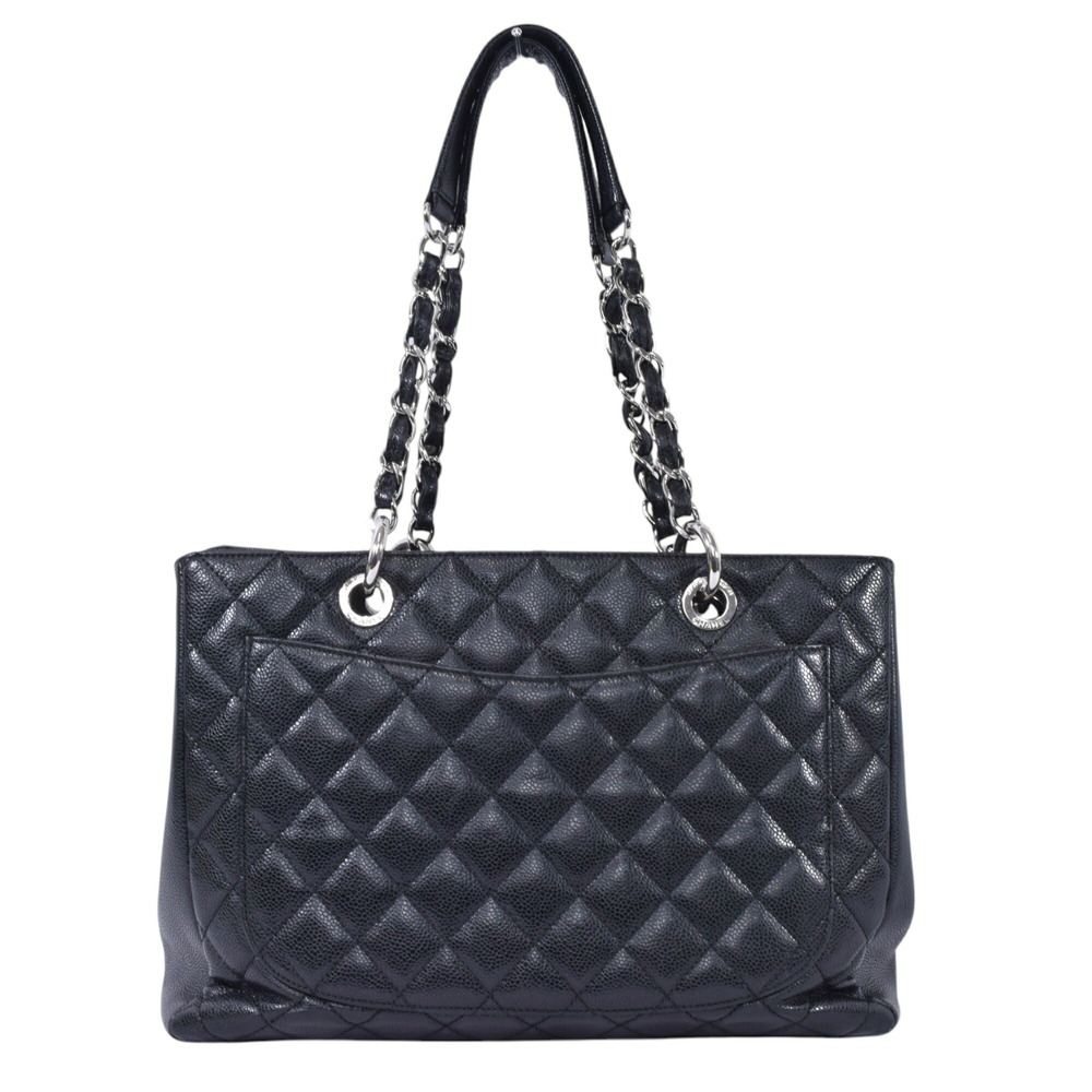 Chanel Tote Reissue Bag Chain Leather Caviar Black GST